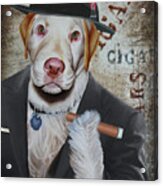 Cigar Dallas Dog Acrylic Print