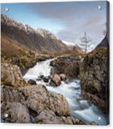 Clachaig Falls, Glencoe, Scotland, Uk #1 Acrylic Print