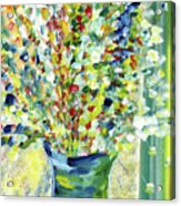 Colorful Flowers In Vase #1 Acrylic Print