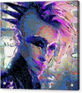 Cyberpunk Girl Abstract - 7 Acrylic Print