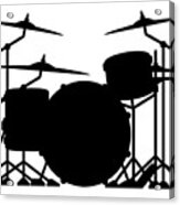 Ilustrasyon ng Drum set silhouette #2Ilustrasyon ng Drum set silhouette #2  