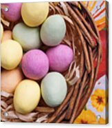 Easter Egg In Basket #1 Acrylic Print
