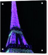 Eiffel Tower - Purple And Blue Abstract #1 Acrylic Print