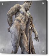 Hercules  Roman Statue - Naples Museum Of Archaeology Italy Acrylic Print