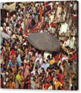 Hindu Pilgrims Bathe In The Ganges #1 Acrylic Print