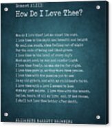 How Do I Love Thee? - Elizabeth Barrett Browning Poem - Literature - Typewriter Print #1 Acrylic Print