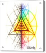 Intuitive Geometry Spectrum Triangle Tetrahedron Art #2 Acrylic Print