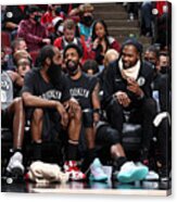 Kevin Durant, Kyrie Irving, And James Harden #1 Acrylic Print