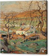 Landscape With Gnarled Trees By Ernest Lawson Acrylic Print