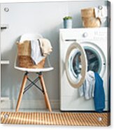 Laundry Room With A Washing Machine #1 Acrylic Print