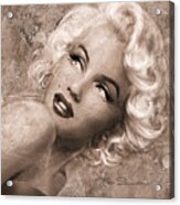 Marilyn Danella Ice Q Sepia Acrylic Print