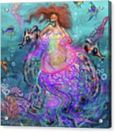 Mermaid Jellyfish Dress #1 Acrylic Print