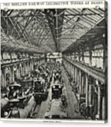 Midland Railway Locomotive Works At Derby, 1892 #1 Acrylic Print