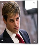 Milo Yiannopoulos Holds Press Conference To Discuss Controversy Over Statements Acrylic Print