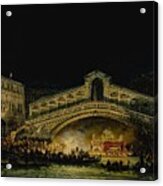 Nocturnal Venetian Scene On The Feast Of The Redentore #1 Acrylic Print
