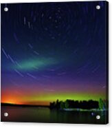 Northern Lights With Startrails #1 Acrylic Print