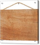 Old Weathered Wood Signboard Background. #1 Acrylic Print
