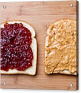 Open Face Peanut Butter And Jelly Sandwich #1 Acrylic Print