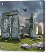 Ancient Stone - Photo Of Stonehenge Stone Circle Acrylic Print