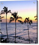 Poipu Palms At Sunset Acrylic Print