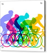 Racing Cyclists #1 Acrylic Print