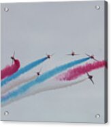 Red Arrows Over Eastbourne Acrylic Print