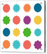 Starburst Sale Stickers #1 Acrylic Print