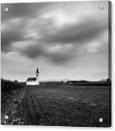 Storm Clouds Gather Over Church #1 Acrylic Print