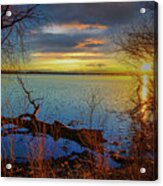 Sunset Over Lake Framed By Treessunset Over Lake Framed By Trees Acrylic Print