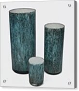 Three Blue Cylinders Acrylic Print