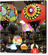 Turkish Traditional Multicolored Lamps #1 Acrylic Print