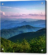 Scenic View Of Blue Ridge Mountains Acrylic Print