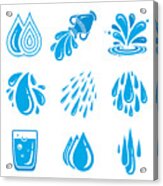Water Icons #1 Acrylic Print