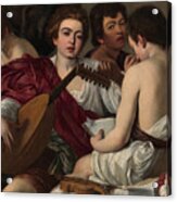 The Musicians By Caravaggio Acrylic Print