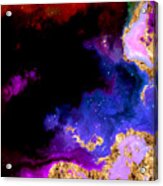 100 Starry Nebulas In Space Abstract Digital Painting 024 Acrylic Print