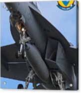 Vfa-106 F/a-18f Super Hornet On Short Final To 23 L Nas Oceana Acrylic Print