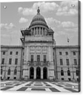 Rhode Island State Capitol Building In Black And White Acrylic Print