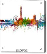 Blackpool England Skyline #14 Acrylic Print