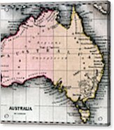 1830 Map Of Australia Painting By Historic Image