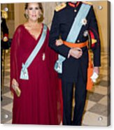 Crown Prince Frederik Of Denmark Holds Gala Banquet At Christiansborg Palace #19 Acrylic Print