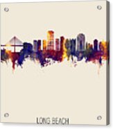 Long Beach California Skyline #19 Acrylic Print