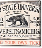 1927 Ohio State Vs. Michigan Acrylic Print