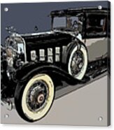1930 Cadillac Imperial Limousine V16 Digital Drawing Acrylic Print