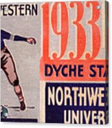 1933 Northwestern Football Acrylic Print