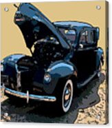 1940 Ford Deluxe Coupe Digital Drawing Acrylic Print