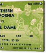 1941 Usc Vs. Notre Dame Acrylic Print