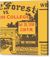 1950 Clemson Vs. Wake Forest Acrylic Print