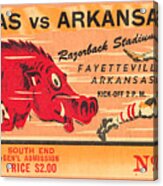 1957 Arkansas Vs. Texas Acrylic Print