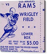 1960 Chicago Bears Vs. Los Angeles Rams Acrylic Print