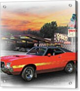 1972 Ford Gran Torino Sport At Porky's Drive-in Acrylic Print